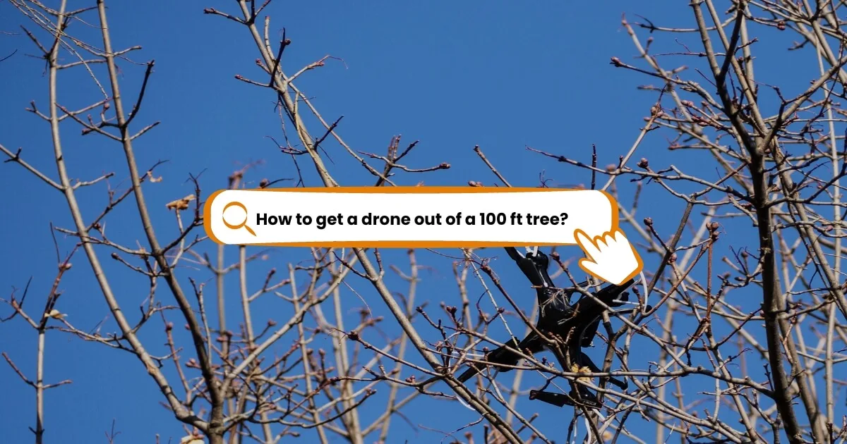 how to get a drone out of a 100 ft tree
