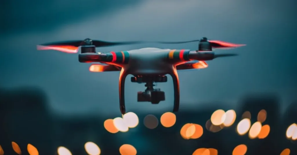 how to spot a police drone at night